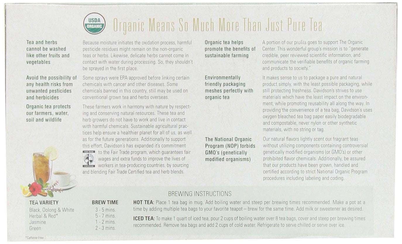 Davidson's Tea Yerba Mate, 100-Count Tea Bags