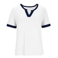 thumbnail image 5 of Wlynlyn Womens T Shirts Summer Short Sleeve V Neck Casual Loose Fitted Plain Comfy Beach Vacation Tees Tops, 5 of 8