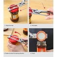 thumbnail image 2 of Abridor de tarros para manos débiles, abrelatas ajustable de acero inoxidable, abridor de tapa hermética con pinza para tarros, utensilios de cocina, 2 of 5