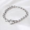 thumbnail image 1 of 20Pcs Toggle Clasp Silver Color Charm Rolo Bracelet Double Long Link Chain 20cm DIY Jewelry, 1 of 1