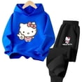 thumbnail image 3 of Traje deportivo de ocio para niñas de 3 a 14 años de Hello Kitty, serie de dibujos animados Kawaii, moda de otoño e invierno, 3 of 5
