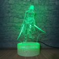 thumbnail image 1 of Creative 3D LED Anime One Piece Figure Lighting Touch Base Acrylic Plate Home Decor Lava Sleep Night Light Teen Chrismas (Zoro), 1 of 8