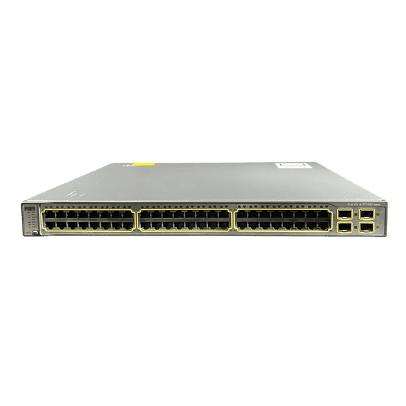 Restored Cisco WS-C3750G-48TS-E 48 Port Gigabit Ethernet Switch (Refurbished)