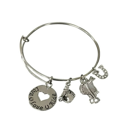 Horse Charm Bracelet , Cowgirl Jewelry, Horse Lovers Equestrian Bracelet - Perfect Gift For Women and