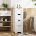 thumbnail image 4 of Homfa Bathroom Storage Cabinet, Free Standing Narrow Cabinet with 4 Drawers Entryway Storage Organizer for Living Room Bedroom, White, 4 of 10