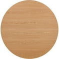 thumbnail image 5 of NORDICANA 47" Round Kitchen Dining Table Fluted,Oak Wood Veneer Tabletop, Wood Strip Base, 5 of 9