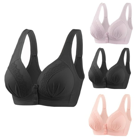 HOMBOM Underoutfit Bras for Women 3PC Push-Up Full Coverage Nursing Bra Pack Daily Bra Wirefree