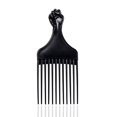 thumbnail image 1 of Black Soft 'N Style Hair Pick para peinar el cabello rizado de mujeres y hombres Desenredante de plástico para pelucas trenzas y afros, 1 of 5