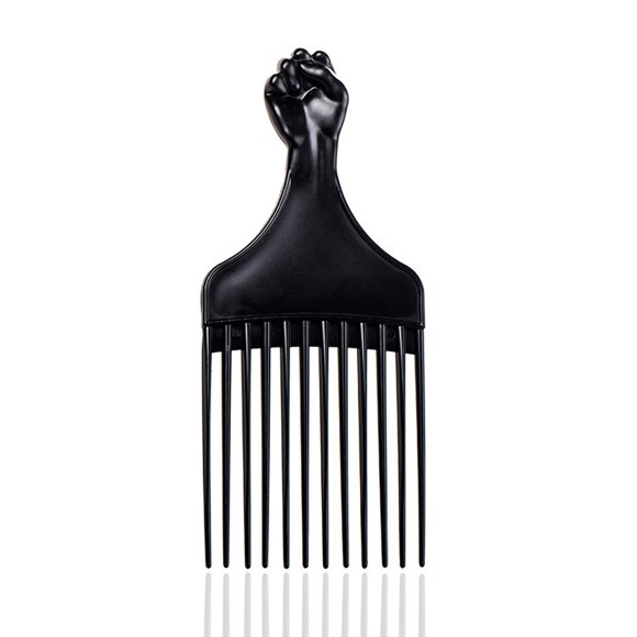 Black Soft 'N Style Hair Pick para peinar el cabello rizado de mujeres y hombres Desenredante de plástico para pelucas trenzas y afros