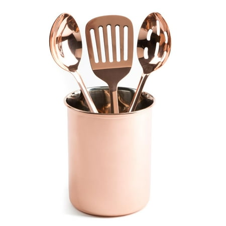 The Pioneer Woman 6-Piece Crock and Wooden Set, Slotted Spoon
