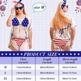 thumbnail image 4 of Blusa de bikini y cubre camiseta para mujer Jeyiour rojo a azul talla M, 4 of 6