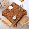 thumbnail image 2 of Halloween Floral Pumpkin Pattern Square Tablecloth,Waterproof Square Table Cover,Wipeable Spillproof Washable Table Cover for Home Kitchen Party Decor 52"x52"(132x132cm), 2 of 6