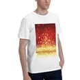 thumbnail image 2 of Bingfone Red Gold Glitter Men'S Loose Fit Short-Sleeve Pocket T-Shirt, 2 of 7