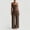 Coffee, variant on Purcolt Women's 2 Piece Dressy Casual Slim Fit Tank Top and Wide Leg Pants Summer Casual Lounge Sets Matching Outfits Sets