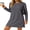 03-Dark Gray, variant on Women's Long-Sleeve Casual Dress - Cozy Fall Fashion for Travel Airport Haze Blue XL