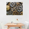 thumbnail image 2 of Orinice Gears Clock Face Steampunk Fine Art Aesthetic Poster & Print Wall Painting for Classroom Office Decor 16x12in, 2 of 6
