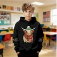 thumbnail image 2 of Kids Hoodie Unisex Casual Cute Sweatshirts Highland Cattle Print Long Sleeve Fall Pullover, 2 of 8