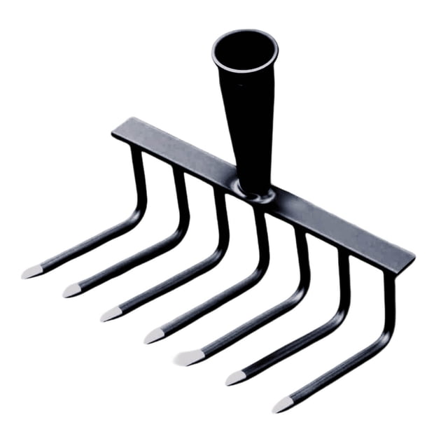 zhangmingg Detachable Steel Garden Rake Hand Weeder Tool for Efficient Yard Farm Gardening and Uprooting Tasks