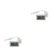 thumbnail image 3 of Injueey Termómetro digital ABS Pantalla LCD montada en la pared Alimentado por Higrómetro integrado preciso Medidor de medidor de Blanco 2piezas, 3 of 6