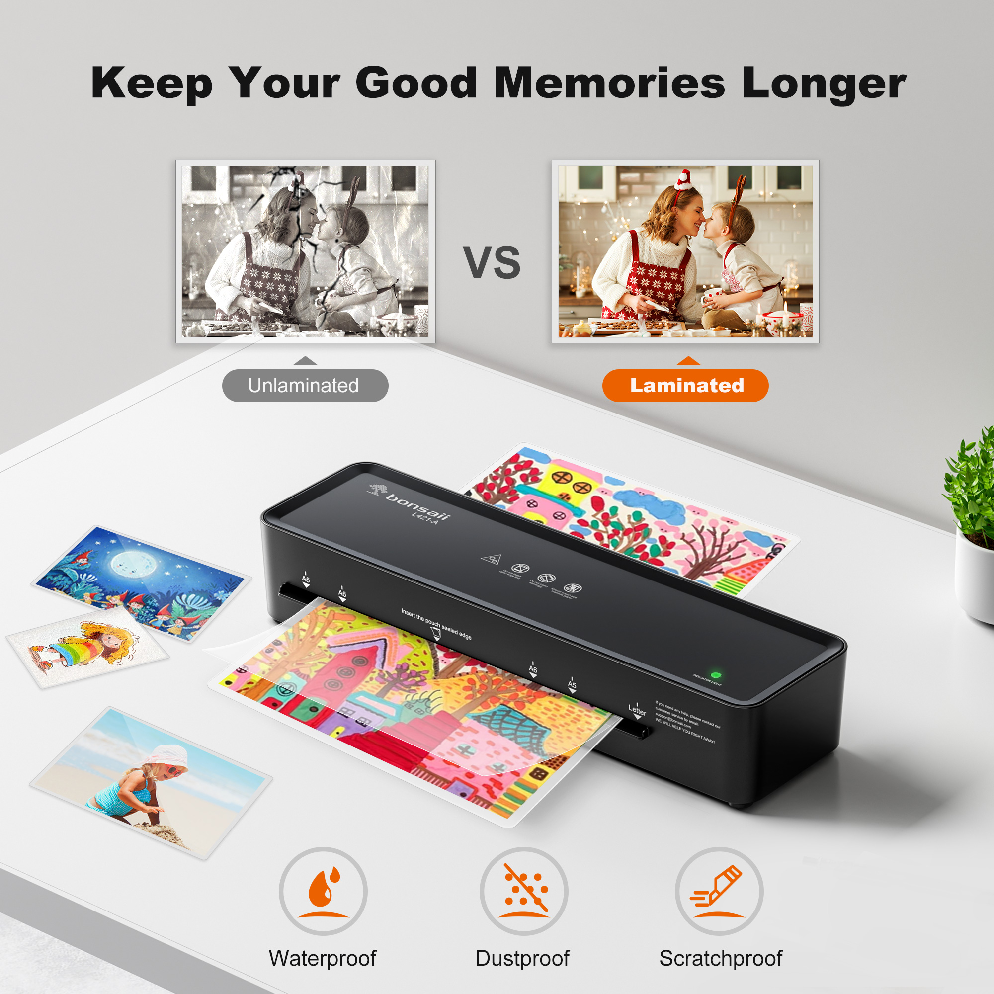 Bonsaii A4 Thermal Laminator with Laminating Sheets photo 2