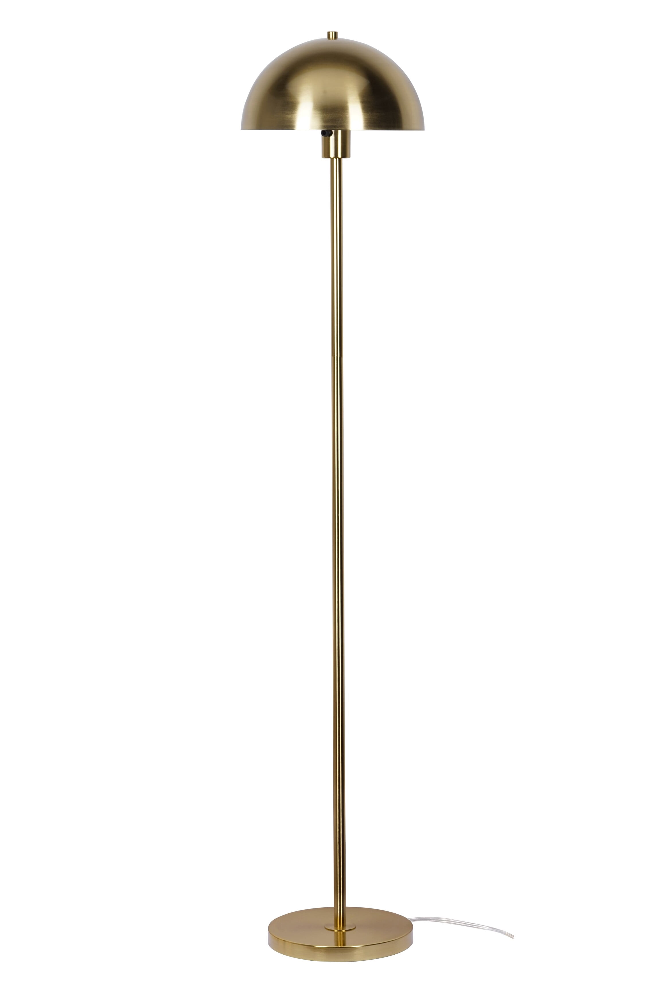 Kenroy Home Vega 56'' Floor Lamp with Brushed Gold Metal Dome Shade Modern Floor Light Fixture for Living Room, Bedroom, or Office, Brushed Gold