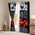 thumbnail image 3 of Feelyou Rock and Roll Blackout Curtains Set of 2 (52x84 Each), Music Lover Window Curtains, 3 of 6