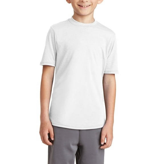 JustBlanks Youth Performance Blend Moisture Wicking Cotton Poly Classic Fit T Shirt