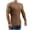 Coffee, variant on Fall Shirts for Men Casual Solid Round Neck Pullover Long Sleeve Sweater Slim Fit Bottoming Knit Top