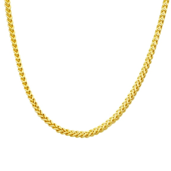 Men's Gold Plated Stainless Steel Franco Link Chain Necklace.