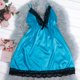 thumbnail image 2 of Mujeres con cuello en V Satén Sexy Stain Pijamas Bowknot Tops Fridja nalpqowj17966, 2 of 4