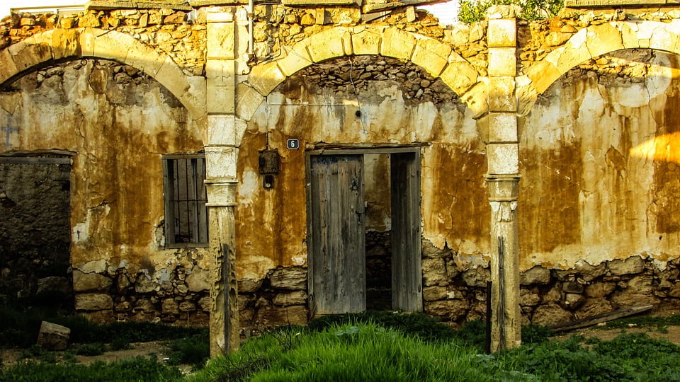 Ruins Old House Paralimni Cyprus Traditional20 Inch By 30 Inch