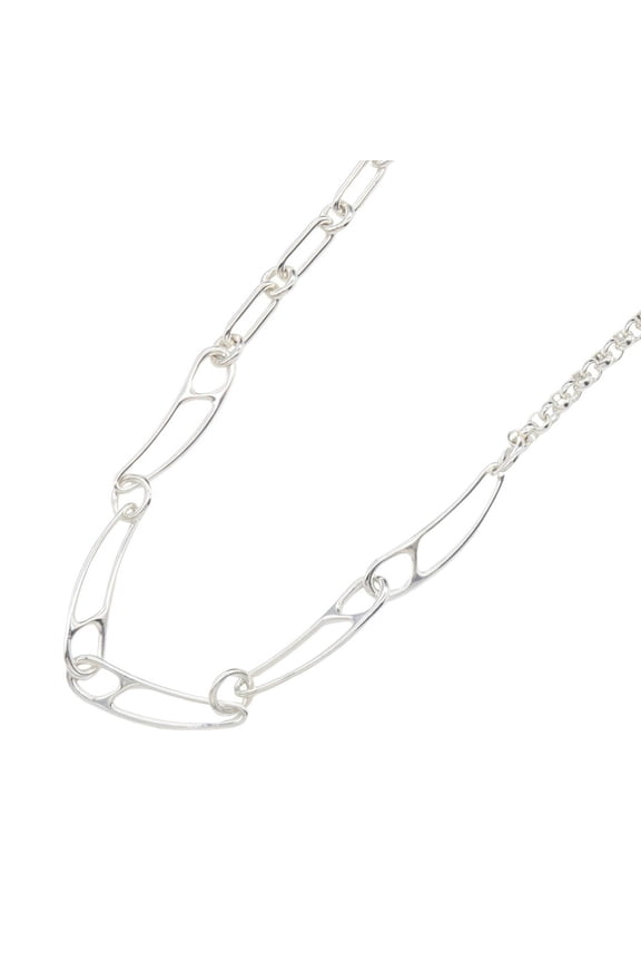 Pre-Owned Hermes Chaine d'Ancre Punk Necklace, Sterling Silver 925, Women's Jewelry, Tone