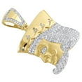 thumbnail image 4 of 10K Yellow Gold Real Diamond Poker King Card Face 1.60" Mens Pave Charm 0.95 CT., 4 of 6
