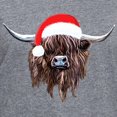 thumbnail image 3 of CafePress - Highland Cow Santa Hat Xmas T Shirt - Women's V-Neck Dark T-Shirt, 3 of 4