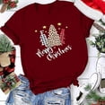 thumbnail image 4 of Pntutb - Camiseta holgada de manga corta con cuello redondo y estampado navideño informal para mujer Pntutb Pntutb-1325, 4 of 5