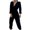 Black, variant on HBFAGFB Women's Jumpsuits Summer Comfortable V Neck Long Sleeved Top Casual Pants Rompers Orange Size M