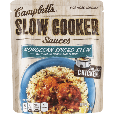 Campbell's Slow Cooker Sauces Moroccan Spiced Stew with Green Olives and Lemon