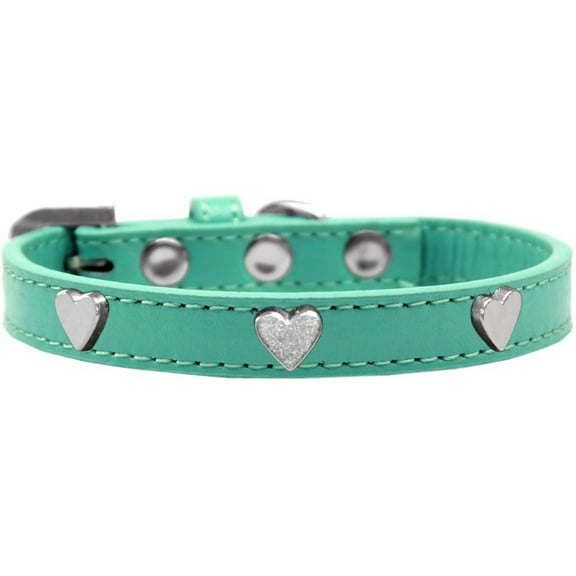 Dog, Puppy  Pet Widget Fashion Collar, "Silver Heart"