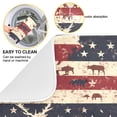 thumbnail image 2 of American Flag and Animals Dish Drying Mat 16x18 Absorbent Microfiber Draining Rack Pad for Kitchen Counter Sink, 2 of 8