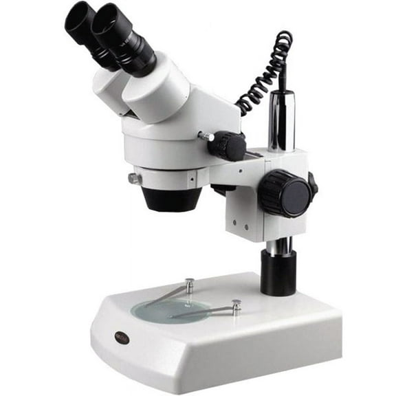 AmScope 3.5X-45X Binocular Stereo Zoom Microscope with Dual Halogen Lights New