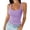 Purple, variant on Camisole Tops for Women Ribbed U-Neck Tank Tops for Women Stretchy Knit Slim Breathable Womens Camisole Tank Tops Layering Casual L Black