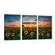 thumbnail image 1 of Cuadro Decorativo Tríptico Vertical Girasol Y Cielo Canvas Revolution Set De 3 Cuadros 25x38 cm, 1 of 5