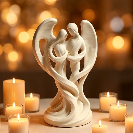 Angel Mother And Child Ornaments 3D Printed Decorative Figurine Symbolizing Protection And Companionship Statue