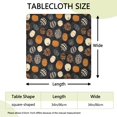 thumbnail image 2 of Halloween Patterned Pumpkins Square Fitted Tablecloth with Elastic Edge,Square Table Cover,Washable Elastic Table Cover for Home Kitchen Party Decor 34"x34", 2 of 6