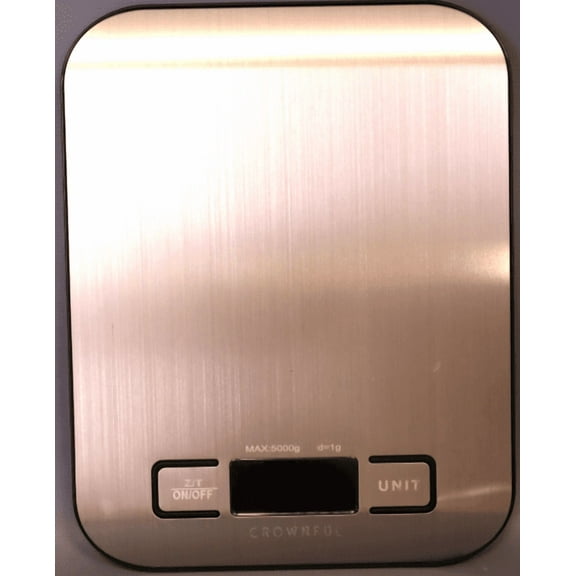 Crownful Digital Food Scales, Stainless Steel 11lb Kitchen Scale Weight Grams and Ounces