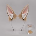 thumbnail image 7 of Slccxzc 2 Piece Plush Bunny Rabbit Ears Headband and Tail Set for Halloween Party (Brown), 7 of 7