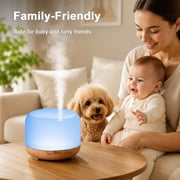 Fimilo 500ml Aroma Diffuser with 6*10ml Essential Oil with Remote Control for Large Room Home Office Car, Aromatherapy Fragrant Oil Air Humidifier Vaporizer for Gift