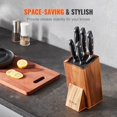 thumbnail image 5 of VEVOR Universal Wood Knife Holder  Knife Block Without Knives single hole, 5 of 5