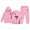 C10-Pink, variant on Glisme Clothes For Girls Long Sleeve Round Neck Tracksuit Cartoon Prints Hoodies Pants Lovely Big Girls Outfits Hot Pink