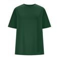thumbnail image 4 of gakvbuo Summer Oversized T-Shirts For Womens Top Loose Half Sleeve Polluer Tees Crew Neck Color Block Plus Size Tunic Tops Gym Workout Top, 4 of 6